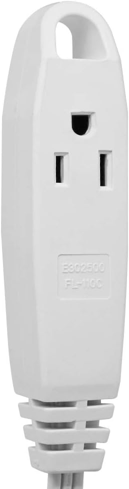 Kasonic 12-Feet 3 Outlet Extension Cord 2 Pack - Triple Wire Grounded Multi Outlet; UL Listed 16/3 SPT-3; 13 Amp - 125V - 1625 Watts (White): Home Audio & Theater