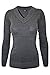 makeitmint Women's V-Neck Pullover Knitted Sweater w/Wide Rib