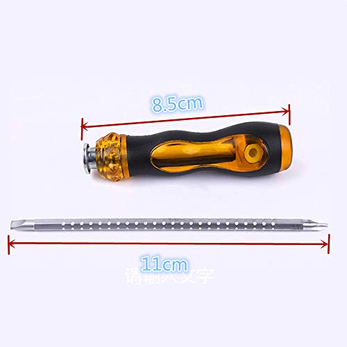 Screwdriver alloy steel dual-purpose (one word) and (cross) with magnetic manual screwdriver, handle Adjustable length shortened or extended and reversible double-ended, multi-function screwdriver
