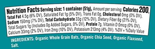 BOB’S RED MILL ORGANIC GLUTEN FREE OATMEAL CUP, CLASSIC WITH FLAX/CHIA, 1.8 OUNCE (PACK OF 1), NON-GMO, WHOLE GRAIN, KOSHER
