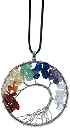 VitaTheory Chakra Necklace Tree of Life Chakra Stones 7 Chakra Gemstone Necklace