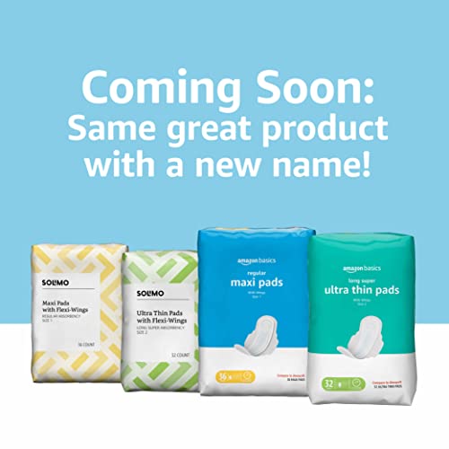 Amazon Brand Solimo Maxi Pads with FlexiWings for Periods, Long