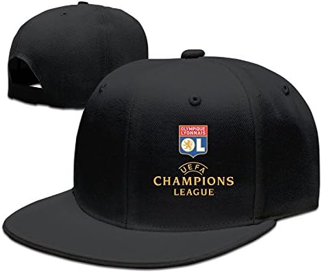 Tomsib Olympique Lyonnais UEFA Champions League Adjustable Snapback Baseball Hat Cap For Unisex Black