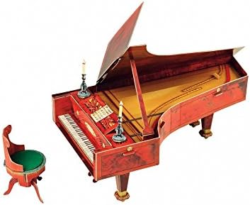 Clever Paper Innovative 3D-Puzzles Furniture for Dollhouse - Grand Piano - 3D Puzzle UMBUM 5" x 9.5' x 3" 37 Details