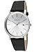 Bulova Men's Silver Dial Black Genuine Leather