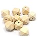 0.8 Inch 20mm Wood Beads Spacer Beads 100pcs Unfinished Geometric Beads for Diy