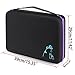 Hipiwe 108 Essential Oils Carrying Case Holds 5ml, 10ml, 15ml Bottles Hard Shell Exterior EVA Essential Oils Storage Organzier Bag with Foam Insert and Carrying Handle (Black+Purple 108)