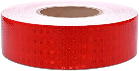 2" X 150 Feet Reflective Safety Tape Red Hazard Caution Adhesive, Reflector Tape Red For Trailers