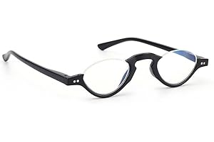 BEVUPAAERE Half-moon Reading Glasses Retro Half Frame Computer Readers Presbyopic Glasses For Women Men Blue Light Blocker