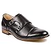 Metrocharm MC100 Men's Perforated Cap Toe Double Monk Strap Dress Shoes