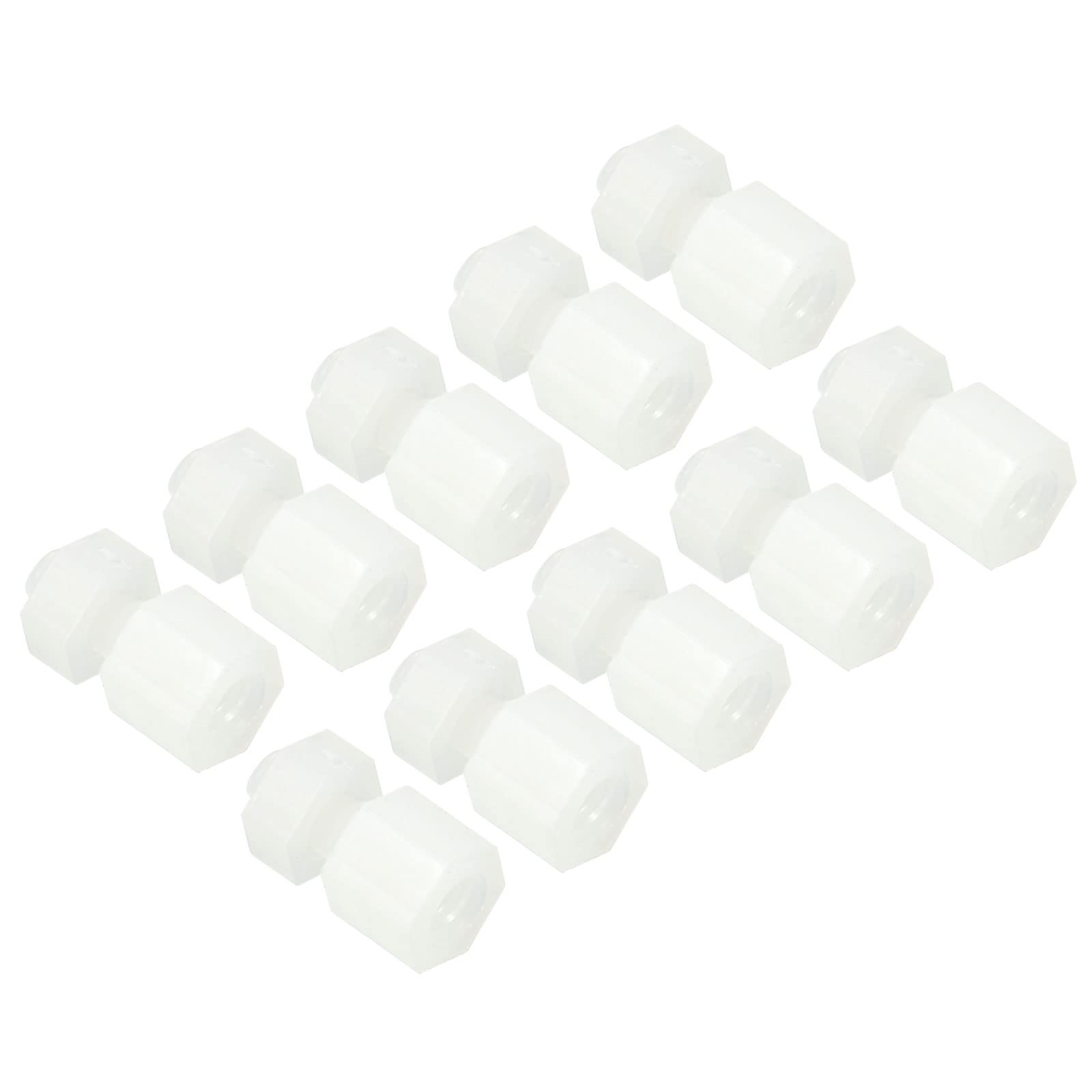 PATIKIL M3x5+6mm Male Female Standoff, 100Pcs Nylon Screws Hex Spacer with 100Pcs Nut for PCB, Motherboard, Computer Case, Circuit Board, Electronic