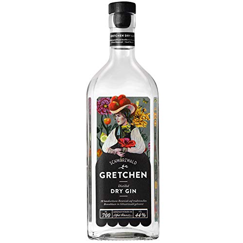 GRETCHEN Distilled Dry Gin, harmonischer Schwarzwald Gin der Hausbrennerei Schladerer, natürlich herb und fruchtig frisch mit feinen Quittennoten (1 x 0.7l)