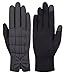 IL Caldo Womens NEW Down TouchScreen Warm Thicken lining Outdoor Gloves With Bow,Black