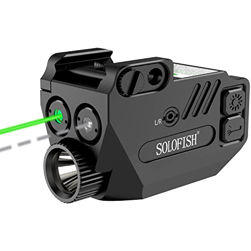 SOLOFISH 500 Lumens Pistol Light with Green Infrared (IR) Laser Sight
