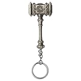 JINX World of Warcraft Doomhammer Metal Key Chain for Video Game Fans (Metallic, One Size)