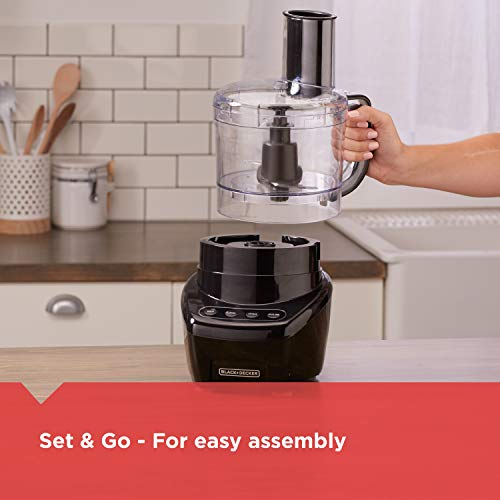 BLACK+DECKER 3in1 Easy Assembly 8Cup Food Processor, Black Pricepulse