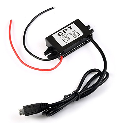 HOMREE DC-DC Converter Step Down Module 12V to 5V Micro USB Output Buck Power Adapter (Micro USB)