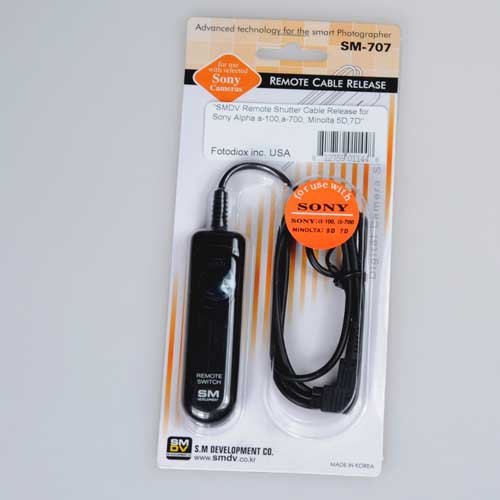 Fotodiox SMDV Remote Shutter Release Cable for Sony A100, A200, A300, A350, A500, A550, A560, A580, A700, A850, A900, SLT-A33, A35, A55, A57, A77, Konica Minolta Maxxum 5D, 7D, Fully Compatible with RCC-S1