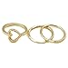 Broadfashion 4PCS/Set Gold Plated Crystal Plain Cute Above Knuckle Ring Band Midi Ring Rings