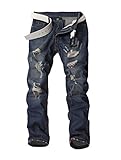 Stunner Men's Spring Summer Slim Ripped Broken Hole Jeans Pants