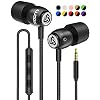 LUDOS CLAMOR Auricolari In-Ear Cuffie, Cuffiette con Filo e Microfono, Garanzia 5 Anni, Audio di alta Qualità, Memory Foam, Cavo Rinforzato, Bassi, Controllo del Chiamate per iPhone, Samsung, Huawei
