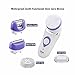 Flend Facial Cleansing Brush, 3-in-1 Waterproof Women Epilator and Hair Shaver, Rechargeable Facial Brush Set for Gentle Exfoliating, Massaging and Removing