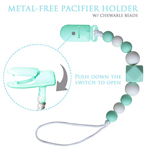 Coffee Cup Teething Toys | Baby Teether Toys with Teether Pacifier Clip Holder | BPA-Free Molar Teether Toys | Best