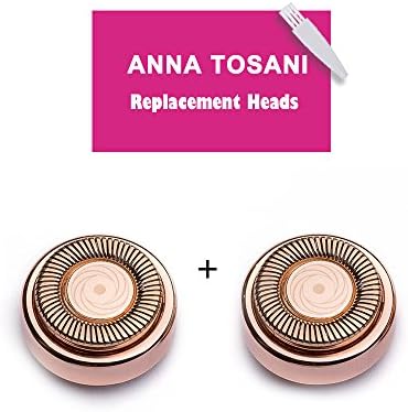 Upgraded Version 2 Counts Hair Remover Replacement Heads for Electric Hair Remover 18K Gold-Plated AS SEEN ON TV with Brush