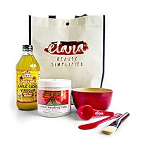 Aztec Clay Official Premium Mask Set by Etana Beauty - All-In-One Kit Includes 1lb Aztec Secret Indian Healing Clay, 16oz Bragg