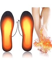 PINPOXE Fußwärmer, Sohlenwärmer, Wärmesohle,Schuhheizung, Beheizbare Thermosohle, Beheizbare Einlegesohlen Thermosohlen, Größe: 40-44 zuschneidbar, waschbar