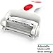 Vremi 3 in 1 Julienne Vegetable Peeler - Citrus Fruit Peeler for Orange Lemon Cocktails - Carrot and Potato Peeler with Rotating Serrated Straight and Julienne Stainless Steel Slicer Blades - Red