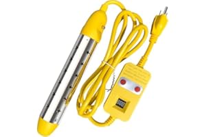 KVNTOOLS Portable Water Heater – 1500W Immersion Heater for Bathtub, Bucket, Hot Tub, and Mini Inflatable Pool – Fast Heating with Rust-Resistant 304 Stainless Steel Cap