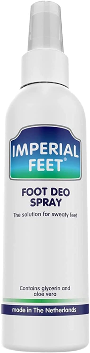 Imperial Feet Foot Deo Spray - Foot & Shoe Deodorizer Spray For Removal of Smelly Odour & Reducing Sweat - Natural Antiperspirant Freshener Solution with Mint Scent - Strong 24-Hour Protection - 150ml