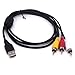 USB to RCA Cable, NEORTX 1.5m USB Male to 3 RCA Male Jack Splitter Audio Video AV Composite Adapter Cord Cable