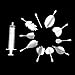 NUOMI Gelatin Art Tools 3D Jelly Flower Cake Decorating Tool Set of 10 Piece DIY Needle Tips Pastry Tools