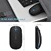 Vssoplor Wireless Mouse, 2.4G Slim Portable Computer Laptop Mouse with Nano Receiver Quiet Silent Optical Mice for Notebook, PC, Laptop, Computer-Black and Sapphire Blue
