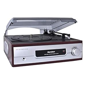 Karcher KA 8050 platenspeler met ingebouwde luidsprekers zilver