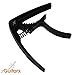 GUITARX X1 Capo for Acoustic Guitar, Electric Guitar Capo - Also For Bass, Ukulele, Banjo and Mandolin - #1 Brand Among Guitar Capos - Aluminum Alloy, Black