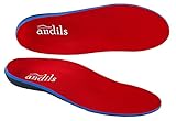 Andils High Arch Support Orthotics Inserts，Best Plantar Fasciitis Insoles for Flat Feet, Pronation, Foot Pain Relief, Shock Absorption Cushion Insoles for Women and Men