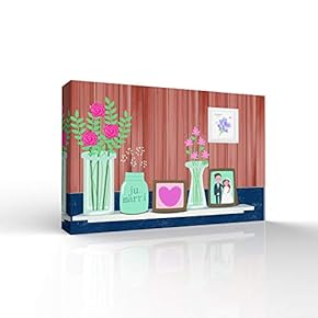 Funny Design Painting Wall Decor for Living Room Wooden Framed