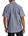 Key Industries Men's Short Sleeve Button Down Wrinkle Resist Shirt Big, Blue Chambray, X-Large/Tall