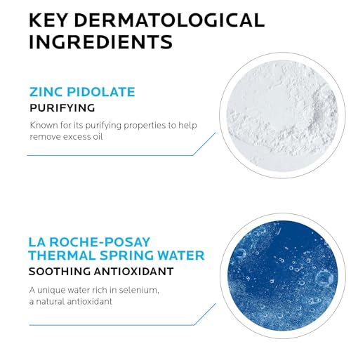 LA ROCHE-POSAY EFFACLAR PURIFYING FOAMING GEL CLEANSER FOR OILY SKIN, WITH ZINC PIDOLATE TO REMOVE EXCESS OIL & SHINE, ALCOHOL FREE & OIL FREE, SENSITIVE SKIN TESTED