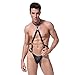 Iooho Men Sexy Lingerie Sling Stretch Halter G-String Bikini Bodysuit Flirt Underwear Thong Cockring Set
