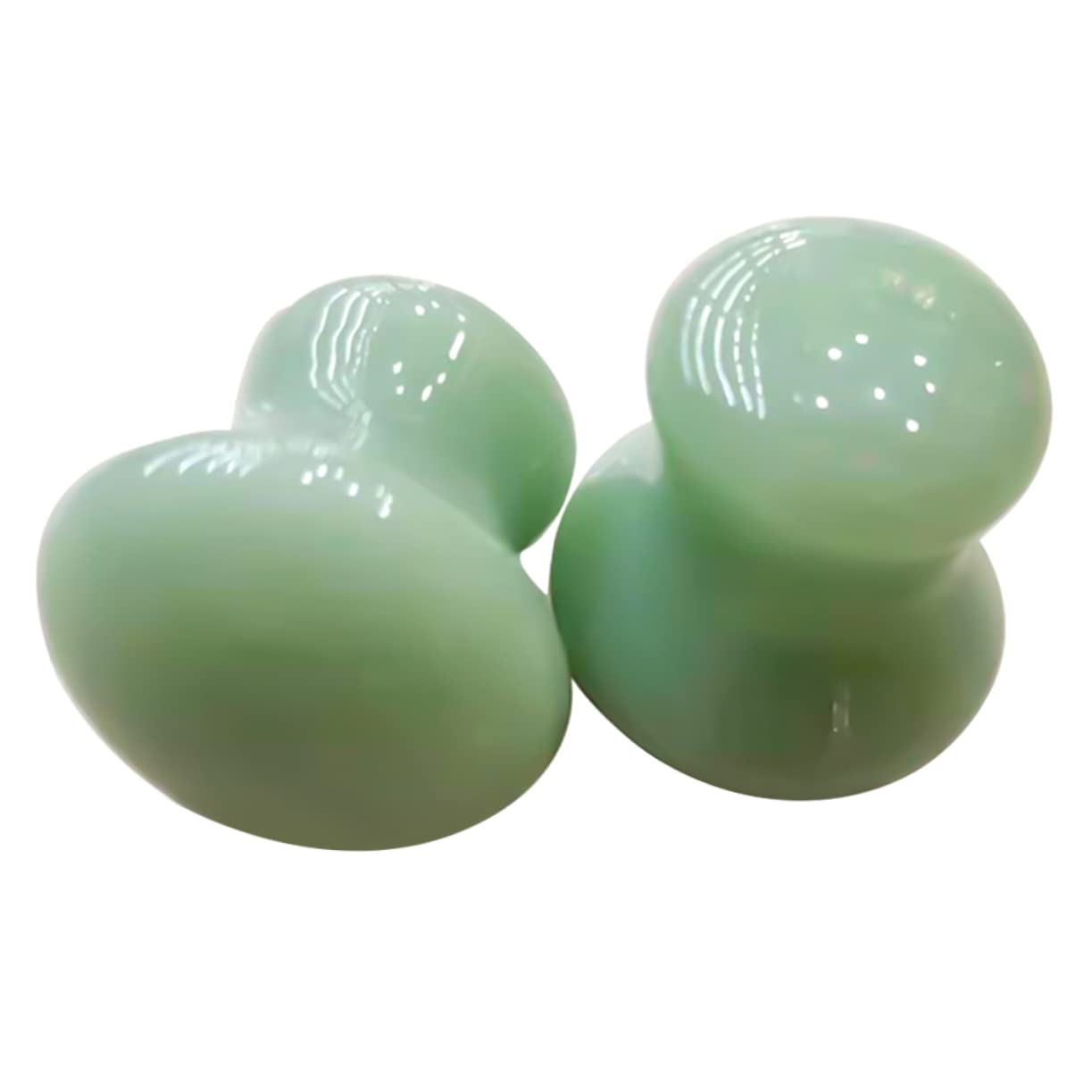 Beatifufu Jade Mushroom Massage Stones 2Pcs Facial Beauty Massagers for Face and Body Gua Sha Tools Promote Circulation Enhance Complexion