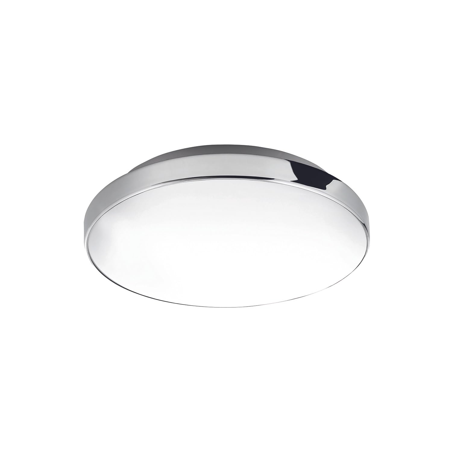 Briloner Leuchten 3351-016 LED Ceiling Light, Bathroom Light, IP44, 13 Watt, 1,200 Lumen, 4,000 Kelvin, White/Chrome, Diameter 28.5 cm