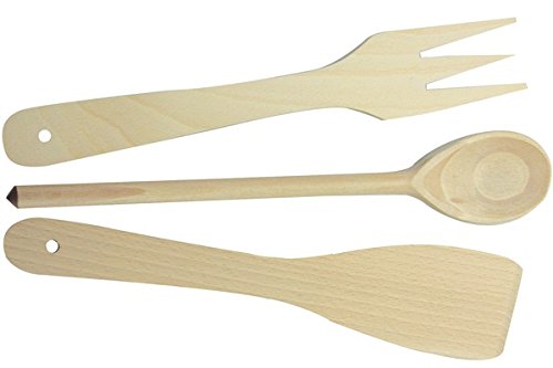 APOLLO Beech Utensil Set spt spn fk
