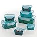 GOURMETmaxx 02914 BPA-Free Food Storage Container-Set, 14 Pieces | Suitable for Dishwasher, Freezer, Microwave | Clip Lid Food Container | Air tight, liquid proofed and Aroma Safe