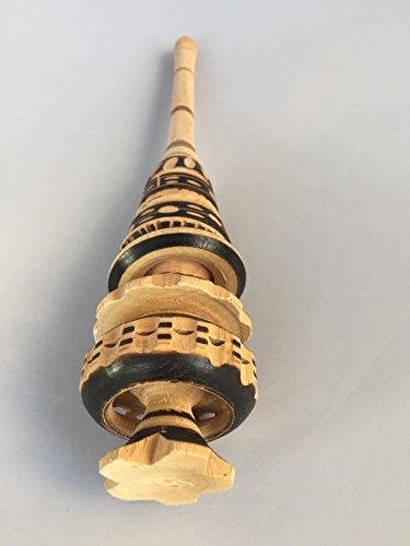 MEXIMART's Deluxe WOODEN WHISK STIRRER, MOLINILLO MEXICAN CHOCOLATE COCOA Natural Wood - Thumbnail 2