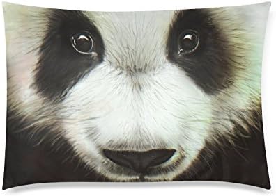 Custom Funny Cute Lovely Panda Rectangle Sofa Home Decorative Throw Pillow Case Cushion Cover Cotton Polyester Twin Side Printing 20"x 30"
