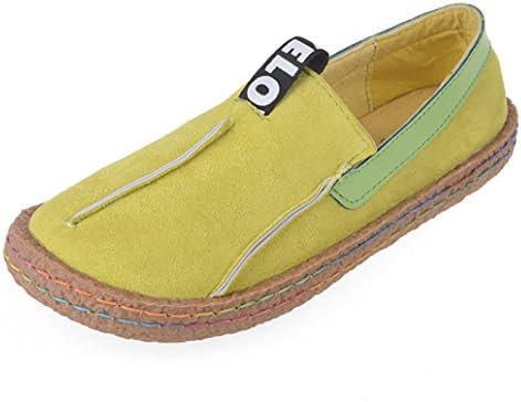 Zarae Women's Suede Penny Loafer shoes Running Slip-on Walking Flat Green Size 7